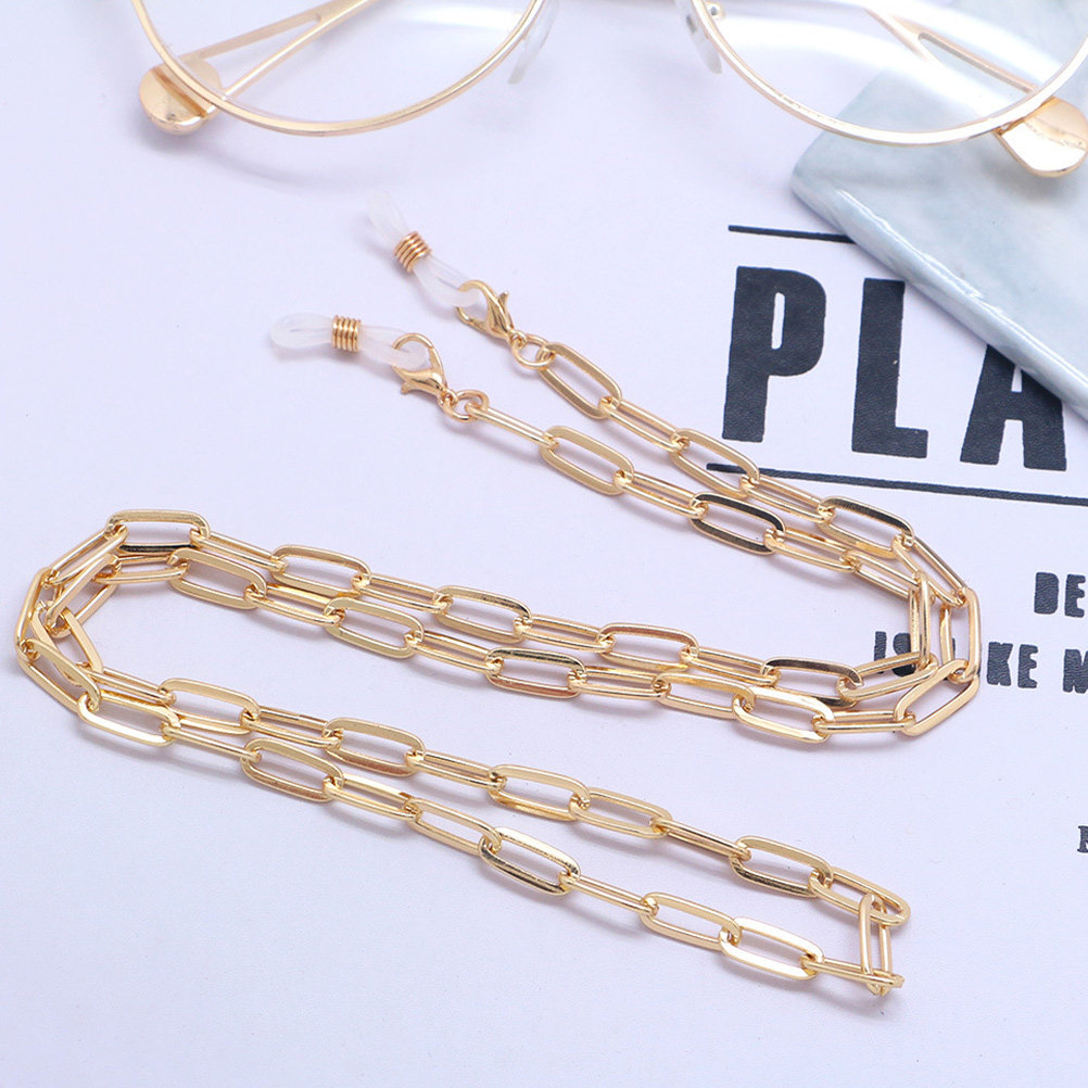سلسلة نظارات بمشبك ورقي ذهبي،  - مراجعة Mask Chain Holder وسعره