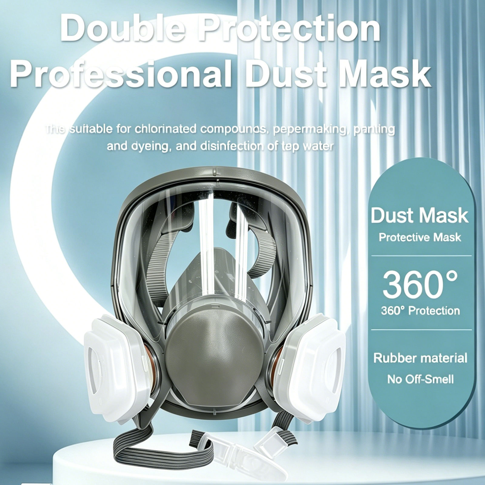 قناع تنفس كامل للوجه 6800 مع م - مراجعة Dust Mask Construction وسعره