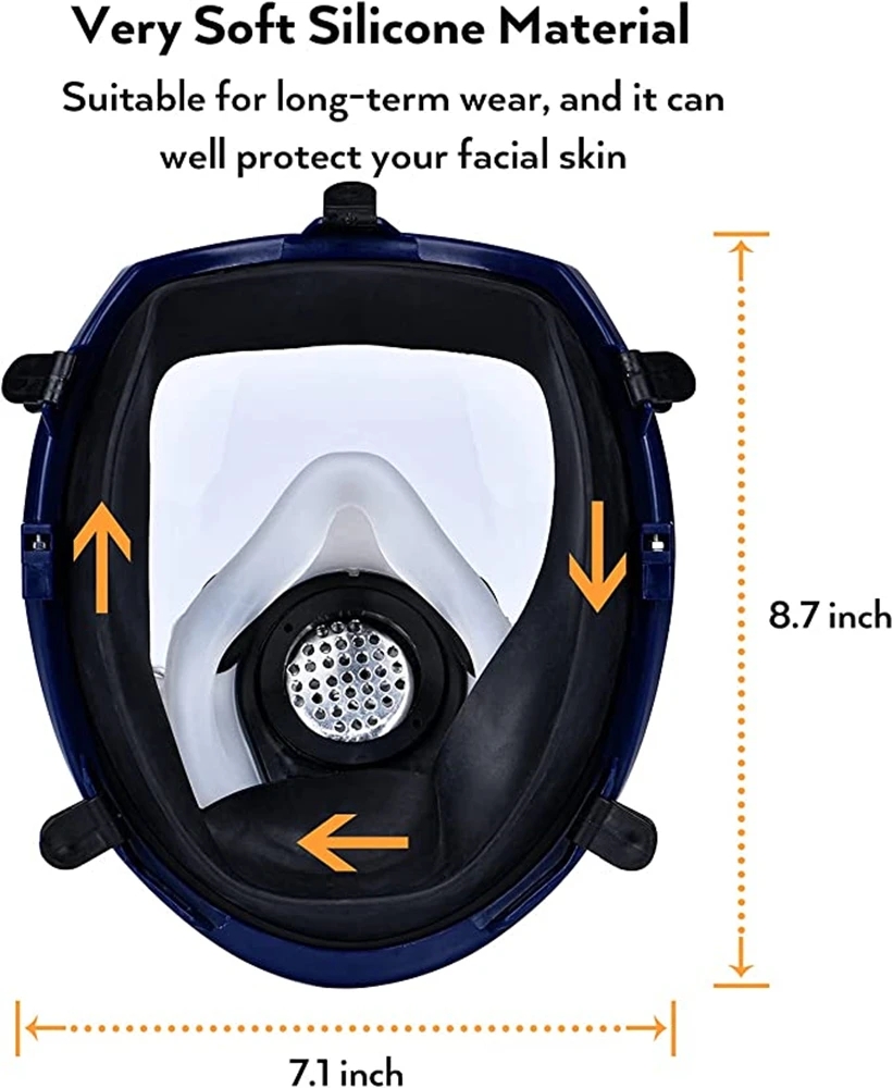 قناع الغاز الكيميائي 6800 تنفس - مراجعة Dust Mask Construction وسعره